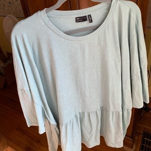 ASOS Peplum Mint Short Sleeve Top